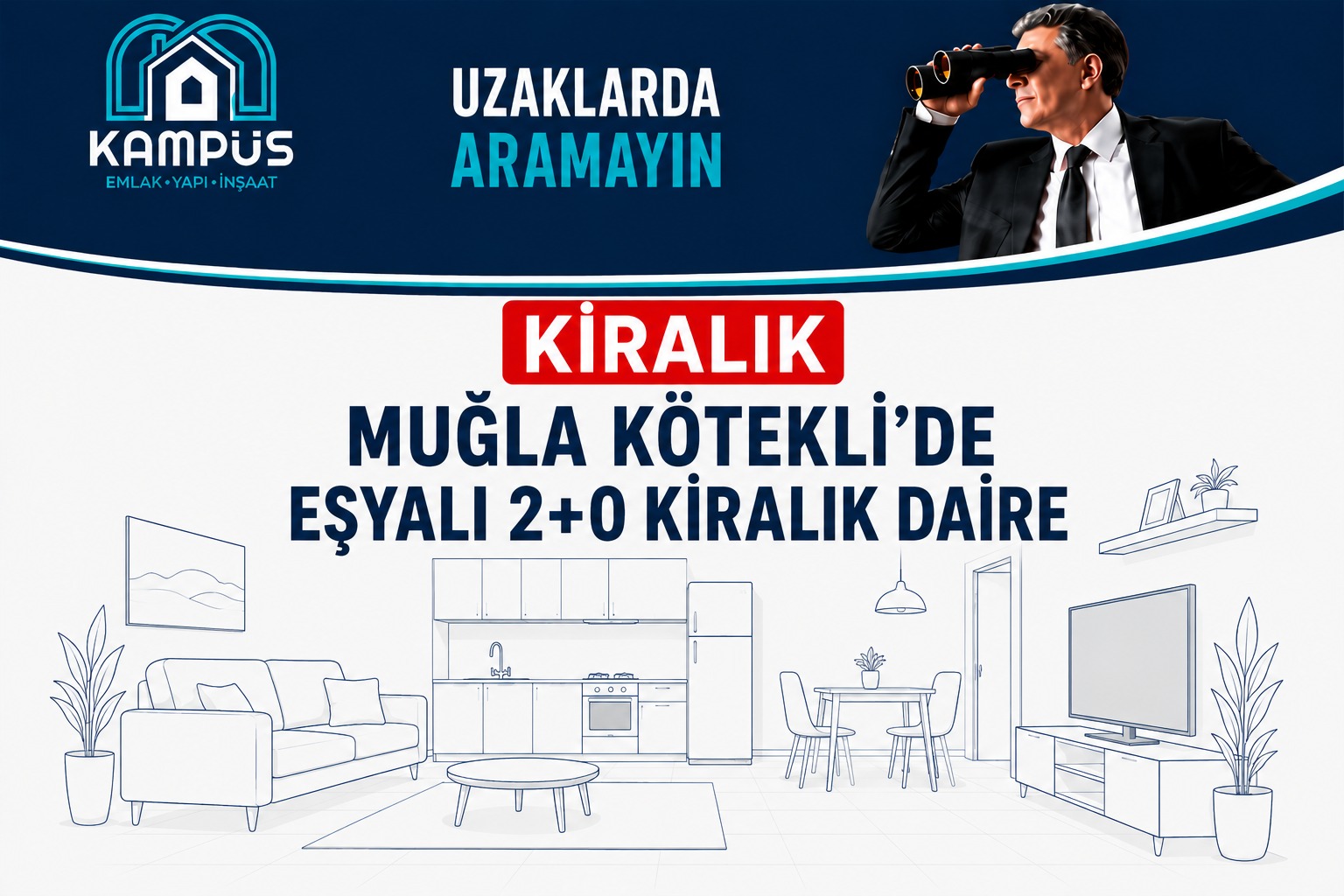 Eşyalı 2+0 Kötekli